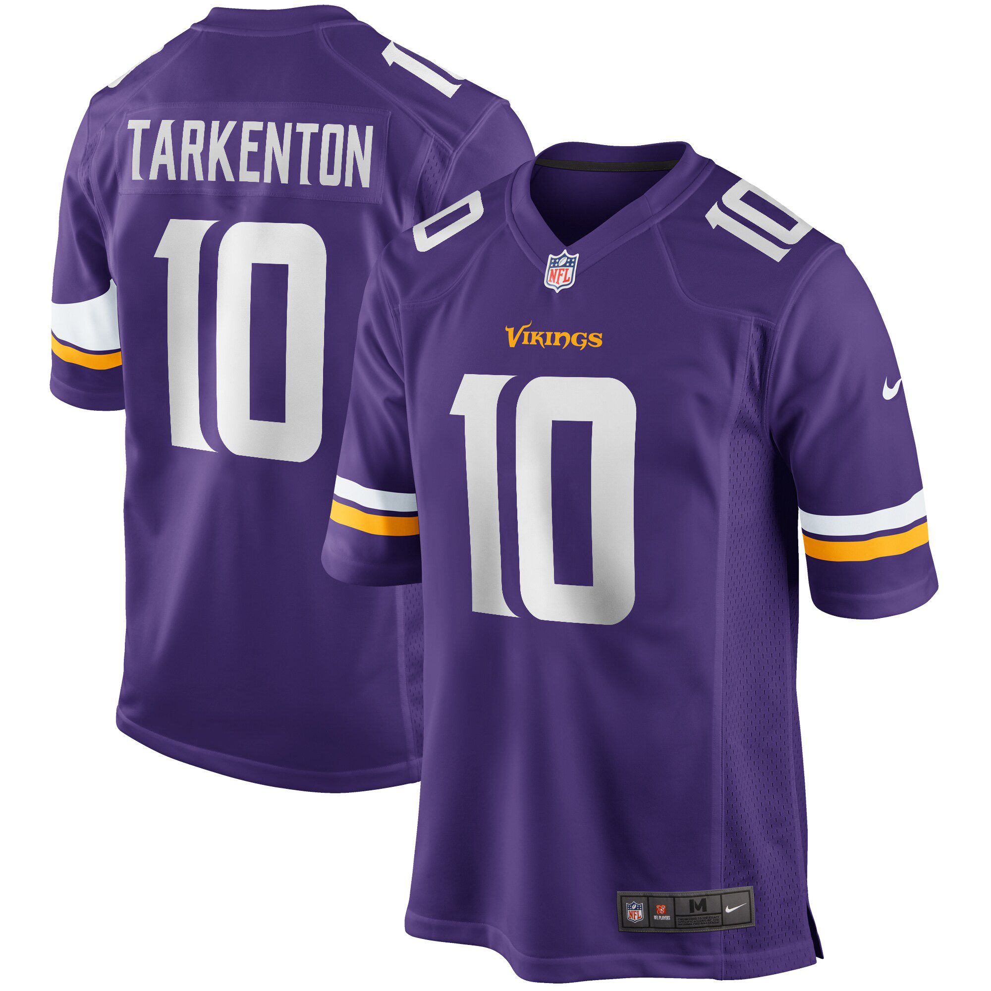 Men Minnesota Vikings #10 Fran Tarkenton Nike Purple Game Retired Player NFL Jersey->minnesota vikings->NFL Jersey